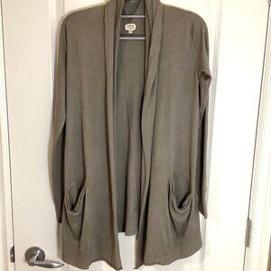Wilfred Women's Open Front Cardigan Silk Cashmere Blend Size XS Pockets Casual